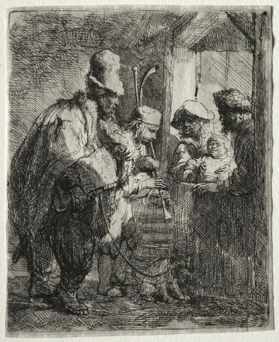 Framed Print : The Strolling Musicians, c. 1635. Creator: Rembrandt van Rijn (Dutch, 1606-1669) Framed Print : The Strolling Musicians, c. 1635. Creator: Rembrandt van Rijn (Dutch, 1606-1669)