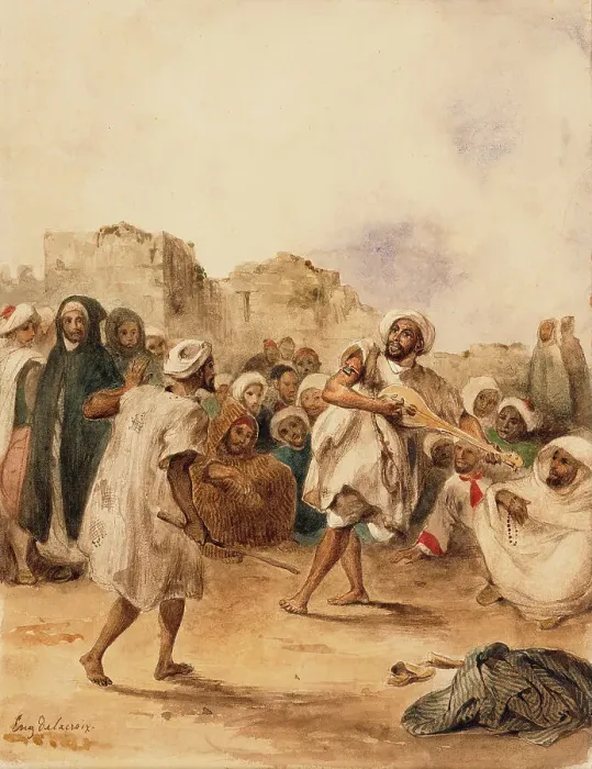 Framed Print : Strolling Players, 1833. Creator: Eugene Delacroix Framed Print : Strolling Players, 1833. Creator: Eugene Delacroix