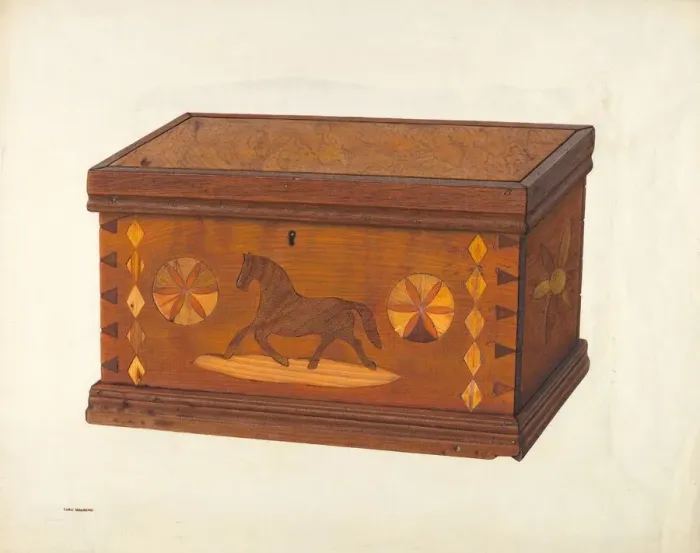 Framed Print : Strong Box, c. 1940. Creator: Chris Makrenos Framed Print : Strong Box, c. 1940. Creator: Chris Makrenos