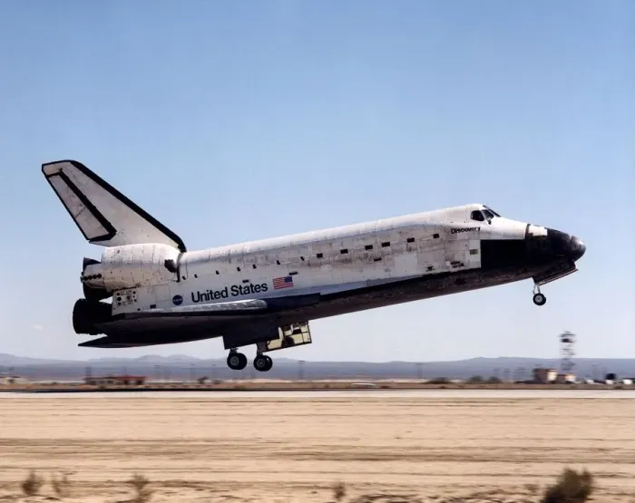 Framed Print : STS-92 touching down, Edwards Air Force Base, California, USA, October 24, 2000 Framed Print : STS-92 touching down, Edwards Air Force Base, California, USA, October 24, 2000