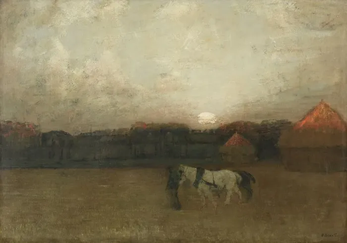Framed Print : The Stubble Field, c. 1909. Creator: Henry Golden Dearth (American, 1864-1918) Framed Print : The Stubble Field, c. 1909. Creator: Henry Golden Dearth (American, 1864-1918)