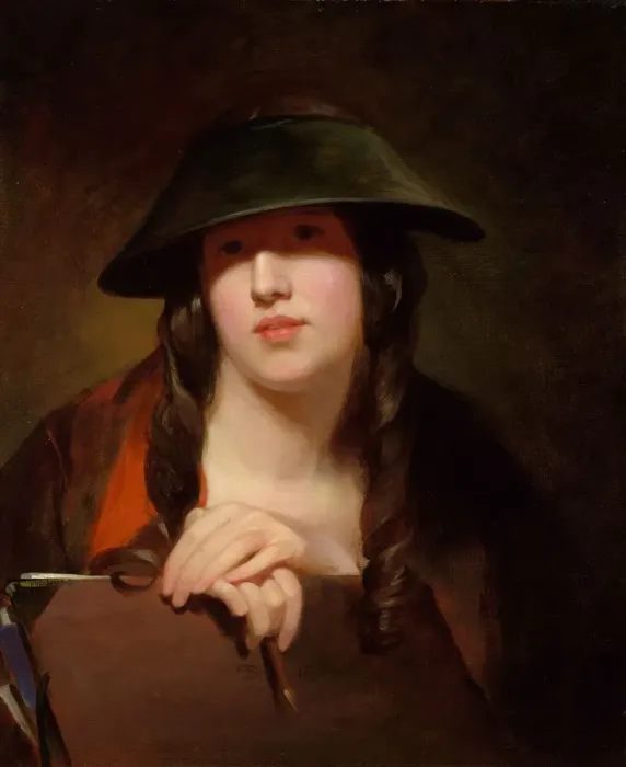 Framed Print : The Student, 1839. Creator: Thomas Sully Framed Print : The Student, 1839. Creator: Thomas Sully