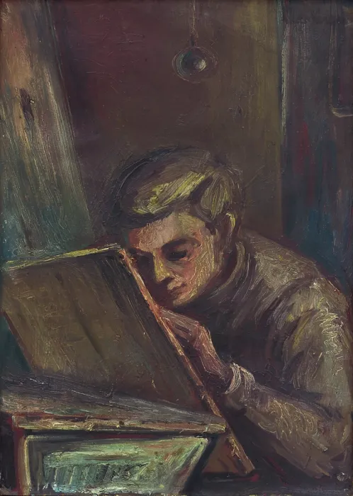 Framed Print : Student, around 1943. Creator: Ludovit Varga Framed Print : Student, around 1943. Creator: Ludovit Varga