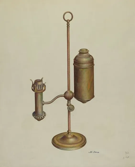 Framed Print : Student Lamp, c. 1940. Creator: Alvin J. Doria Framed Print : Student Lamp, c. 1940. Creator: Alvin J. Doria