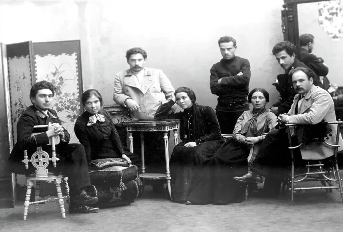 Framed Print : Students, members of a revolutionary cell in St Petersburg, Russia, 1908 Framed Print : Students, members of a revolutionary cell in St Petersburg, Russia, 1908