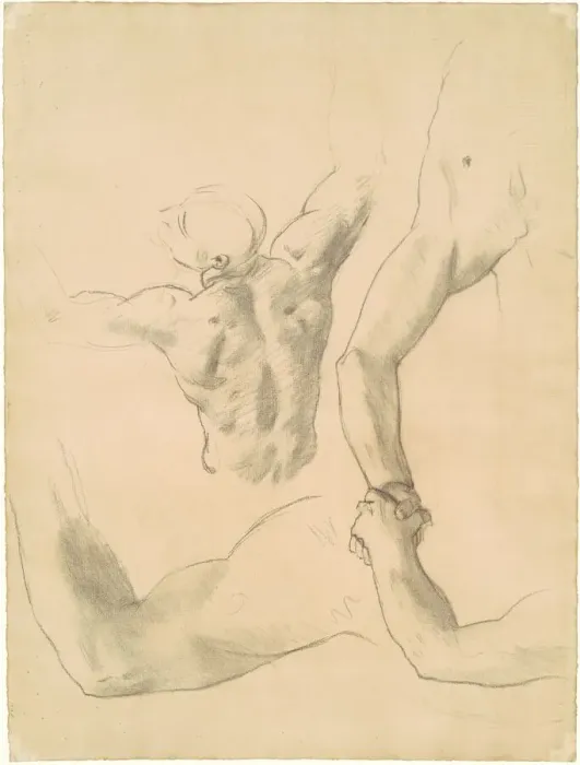 Framed Print : Studies for Two Classical Male Figures Wrestling, 1919-1920 Framed Print : Studies for Two Classical Male Figures Wrestling, 1919-1920