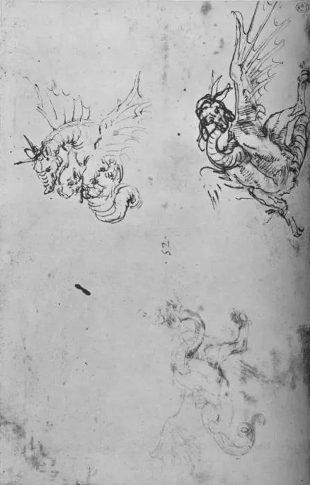 Framed Print : Studies of a Dragon, c1480 (1945). Artist: Leonardo da Vinci Framed Print : Studies of a Dragon, c1480 (1945). Artist: Leonardo da Vinci