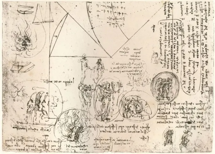 Framed Print : Studies of emblems, c1472-c1519 (1883). Artist: Leonardo da Vinci Framed Print : Studies of emblems, c1472-c1519 (1883). Artist: Leonardo da Vinci