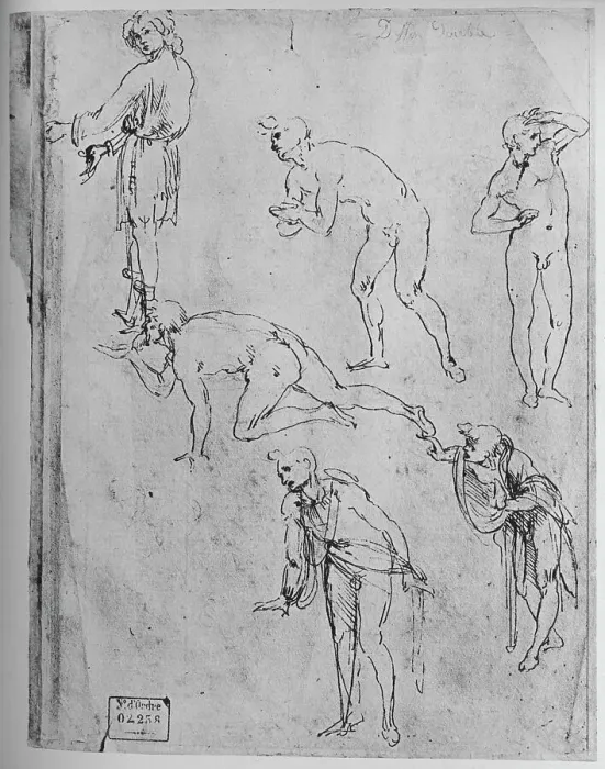 Framed Print : Six Studies of Figures, 1481-1483 (1945). Artist: Leonardo da Vinci Framed Print : Six Studies of Figures, 1481-1483 (1945). Artist: Leonardo da Vinci
