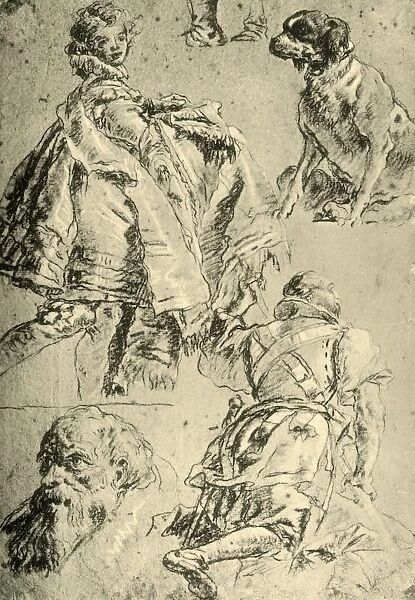 Detail Studies for the Frescoes in the Kaisersaal in the Residence at Würzburg