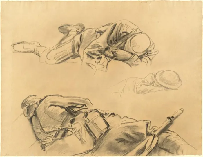 Framed Print : Studies for Gassed, 1918-1919. Creator: John Singer Sargent Framed Print : Studies for Gassed, 1918-1919. Creator: John Singer Sargent