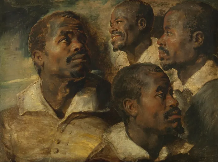 Framed Print : Four Studies of a Head of a Moor, 1640. Creator: Rubens, Pieter Paul (1577-1640) Framed Print : Four Studies of a Head of a Moor, 1640. Creator: Rubens, Pieter Paul (1577-1640)