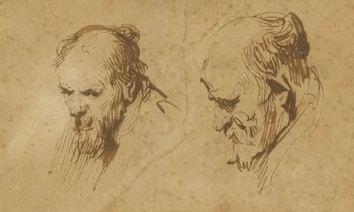 Framed Print : Two Studies of the Head of an Old Man, 1626. Creator: Rembrandt Harmensz van Rijn Framed Print : Two Studies of the Head of an Old Man, 1626. Creator: Rembrandt Harmensz van Rijn