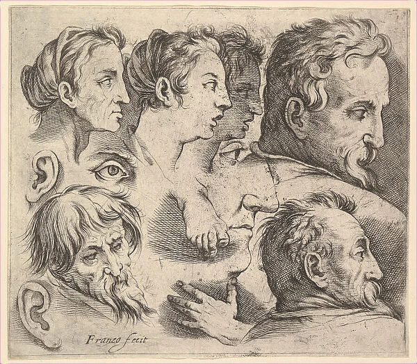 Studies of Heads. Creator: Battista Franco Veneziano
