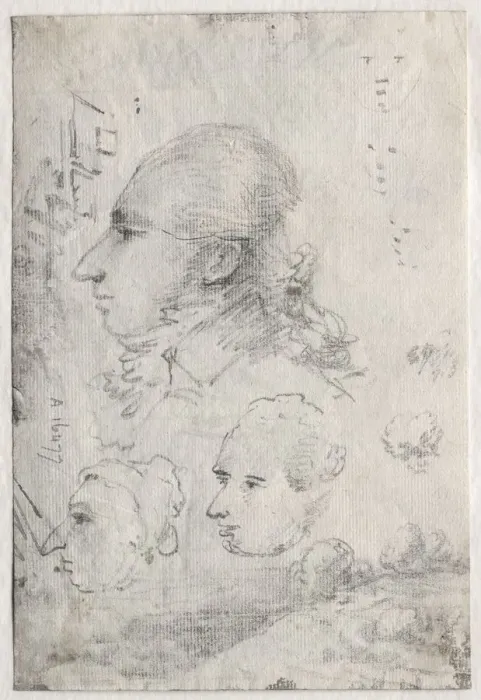 Framed Print : Studies of Heads (verso), c. 1820s(?). Creator: Thomas Monro (British, 1759-1833) Framed Print : Studies of Heads (verso), c. 1820s(?). Creator: Thomas Monro (British, 1759-1833)