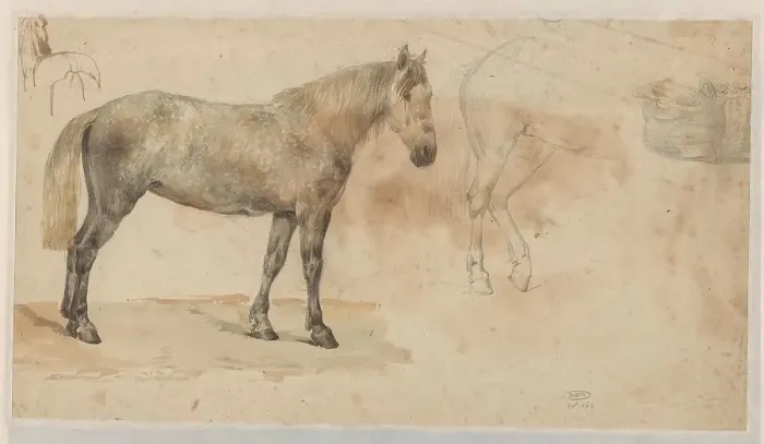 Framed Print : Studies of a horse, 1845-1926. Creator: Willem Carel Nakken Framed Print : Studies of a horse, 1845-1926. Creator: Willem Carel Nakken