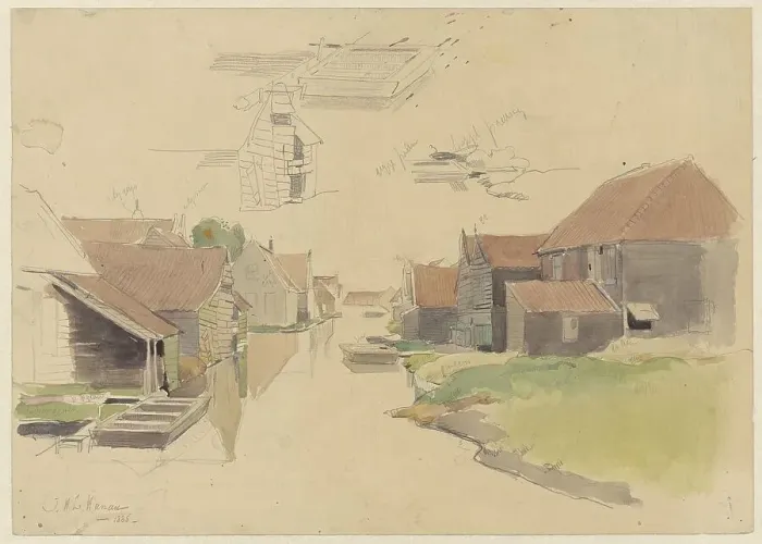 Framed Print : Studies of houses in the Vinkenbuurt, Amsterdam, 1886. Creator: Jan Hanau Framed Print : Studies of houses in the Vinkenbuurt, Amsterdam, 1886. Creator: Jan Hanau