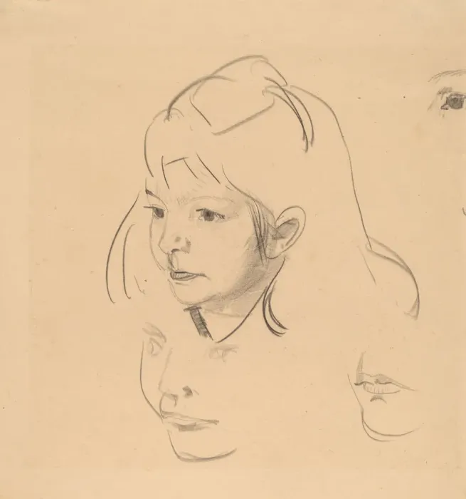 Framed Print : Studies of Jean, c. 1920. Creator: George Wesley Bellows Framed Print : Studies of Jean, c. 1920. Creator: George Wesley Bellows