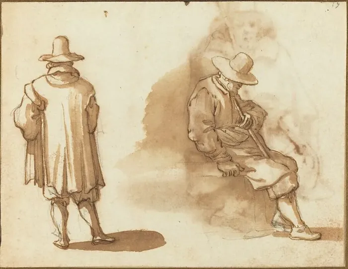 Framed Print : Two Studies of a Man. Creator: Remigio Cantagallina Framed Print : Two Studies of a Man. Creator: Remigio Cantagallina