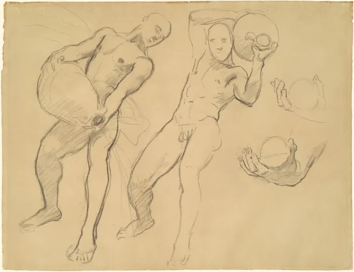 Framed Print : Studies of Notus for The Winds, 1922-1925. Creator: John Singer Sargent Framed Print : Studies of Notus for The Winds, 1922-1925. Creator: John Singer Sargent