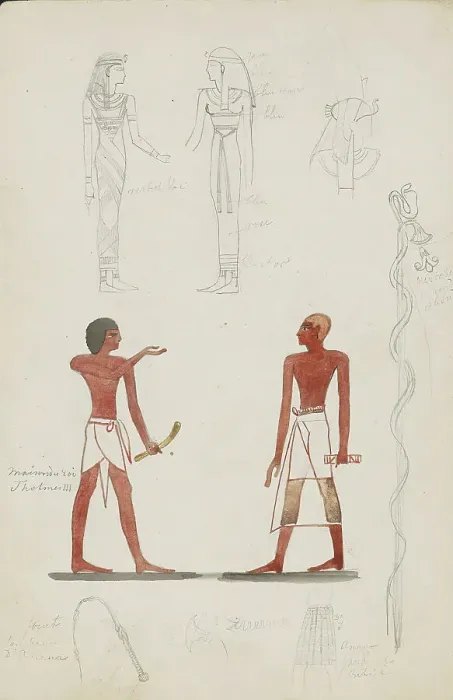 Framed Print : Studies of paintings of Egyptian figures, 1858-1860. Creator: Willem de Famars Testas Framed Print : Studies of paintings of Egyptian figures, 1858-1860. Creator: Willem de Famars Testas