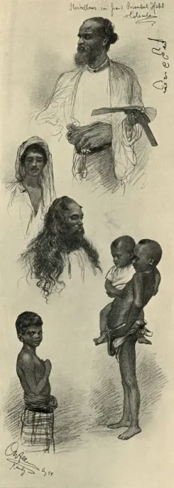 Framed Print : Studies of people, Ceylon, 1898. Creator: Christian Wilhelm Allers Framed Print : Studies of people, Ceylon, 1898. Creator: Christian Wilhelm Allers