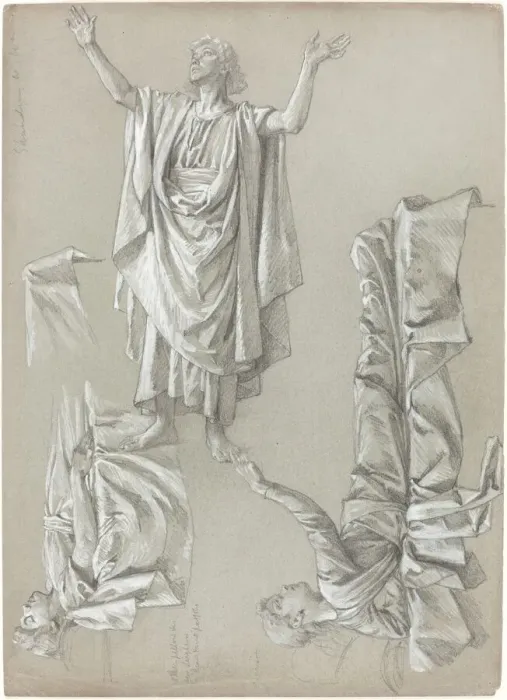 Framed Print : Studies for the Raising of the Daughter of Jairus. Creator: Unknown Framed Print : Studies for the Raising of the Daughter of Jairus. Creator: Unknown
