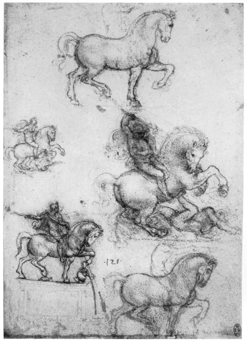 Framed Print : Studies for the Trivulzio Monument, c1508 (1954). Artist: Leonardo da Vinci Framed Print : Studies for the Trivulzio Monument, c1508 (1954). Artist: Leonardo da Vinci