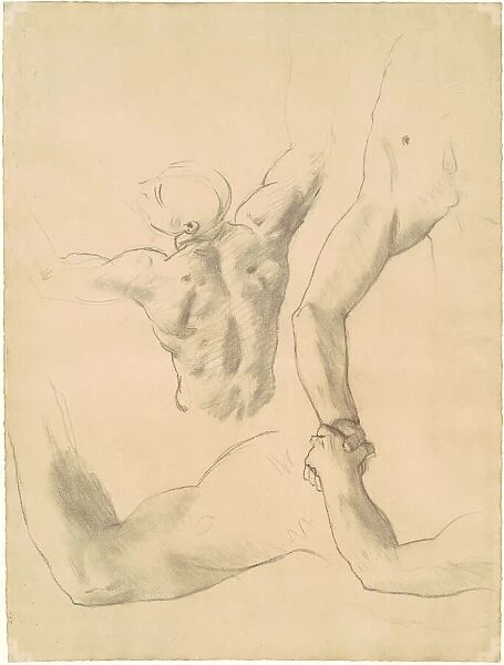 Studies for 'Two Classical Male Figures Wrestling', 1919-1920