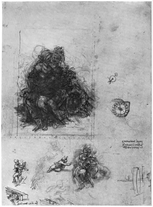 Framed Print : Studies for The Virgin and Child with St Anne and John the Baptist, 1503 (1954). Artist: Leonardo da Vinci Framed Print : Studies for The Virgin and Child with St Anne and John the Baptist, 1503 (1954). Artist: Leonardo da Vinci