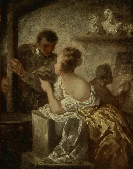 Framed Print : The Studio, about 1870. Creator: Honore Daumier Framed Print : The Studio, about 1870. Creator: Honore Daumier