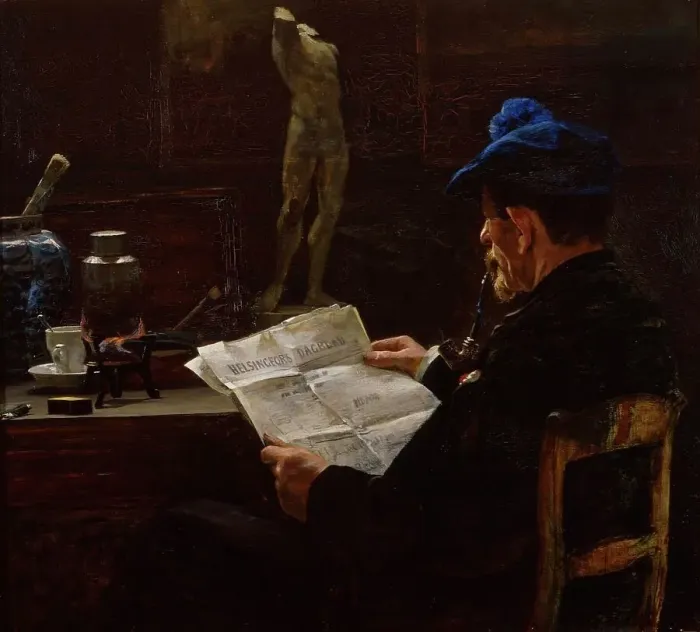Framed Print : In the Studio, 1883. Creator: Victor Westerholm Framed Print : In the Studio, 1883. Creator: Victor Westerholm