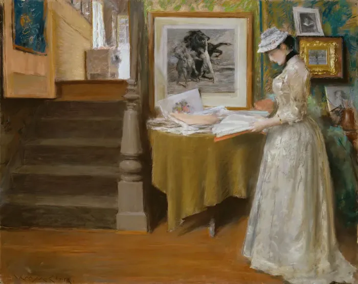 Framed Print : In the Studio, c. 1892-1893. Creator: William Merritt Chase Framed Print : In the Studio, c. 1892-1893. Creator: William Merritt Chase