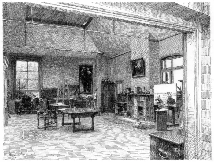 Framed Print : The Studio, East, c1880-1882 Framed Print : The Studio, East, c1880-1882