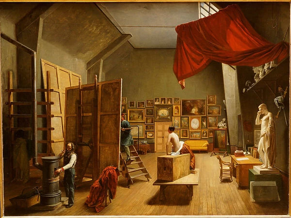 The Studio Interior of Abel de Pujol. Artist: Grandpierre-Deverzy, Adrienne Marie Louise (1798-1869)