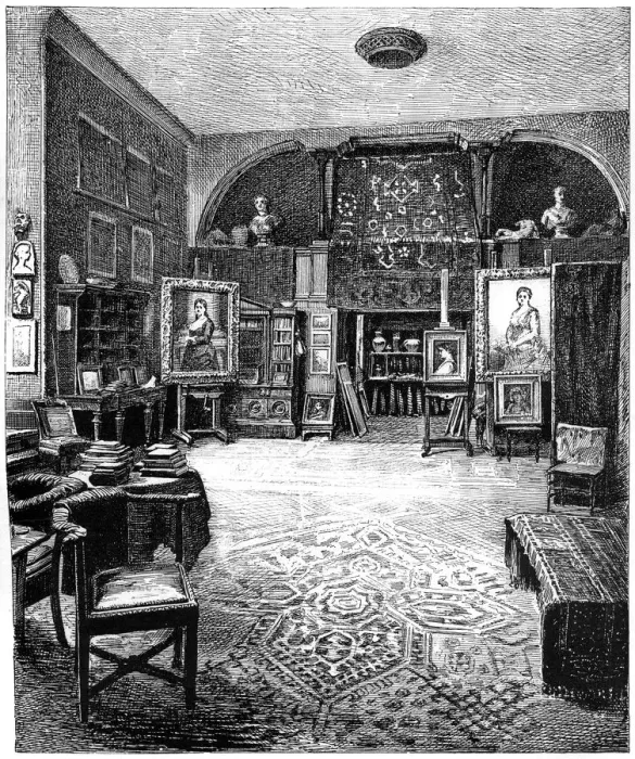 Framed Print : The studio of Sir Frederic Leighton, c1880-1882 Framed Print : The studio of Sir Frederic Leighton, c1880-1882