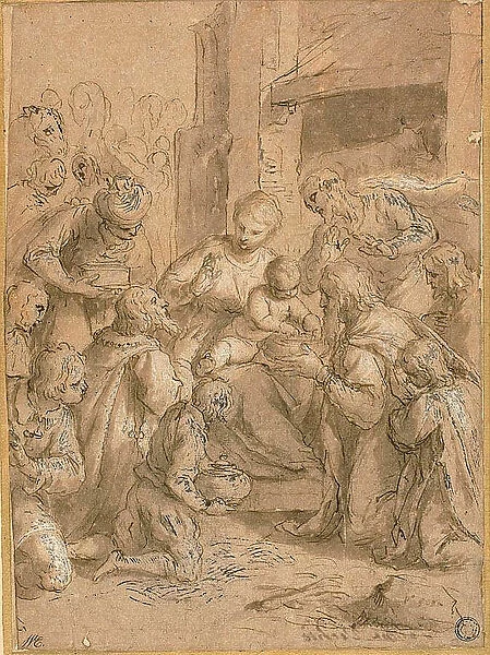 Study for the Adoration of the Magi, 1612. Creator: Jacopo Palma