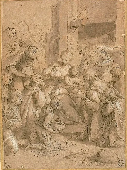 Framed Print : Study for the Adoration of the Magi, 1612. Creator: Jacopo Palma Framed Print : Study for the Adoration of the Magi, 1612. Creator: Jacopo Palma