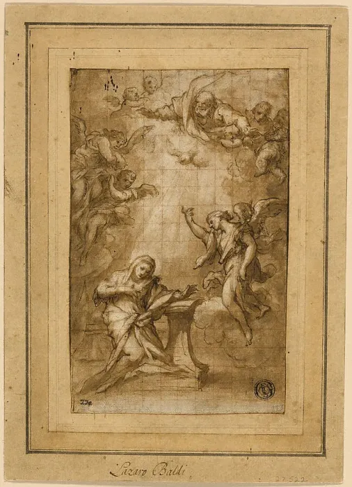 Framed Print : Study for the Annunciation, n.d. Creator: Lazzaro Baldi Framed Print : Study for the Annunciation, n.d. Creator: Lazzaro Baldi