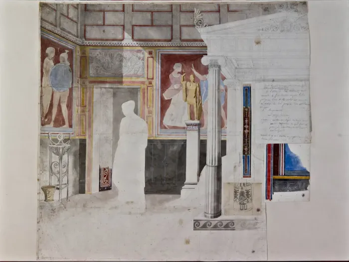 Framed Print : Study for Antiochus and Stratonice, ca 1835-1840 Framed Print : Study for Antiochus and Stratonice, ca 1835-1840