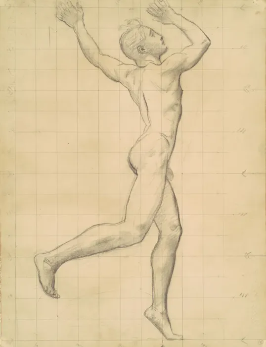 Framed Print : Study of Apollo for Apollo and Daphne, c. 1918. Creator: John Singer Sargent Framed Print : Study of Apollo for Apollo and Daphne, c. 1918. Creator: John Singer Sargent