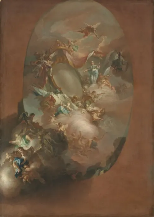 Framed Print : Study for The Apotheosis of Ferdinand IV and Maria Carolina, King and Queen Framed Print : Study for The Apotheosis of Ferdinand IV and Maria Carolina, King and Queen