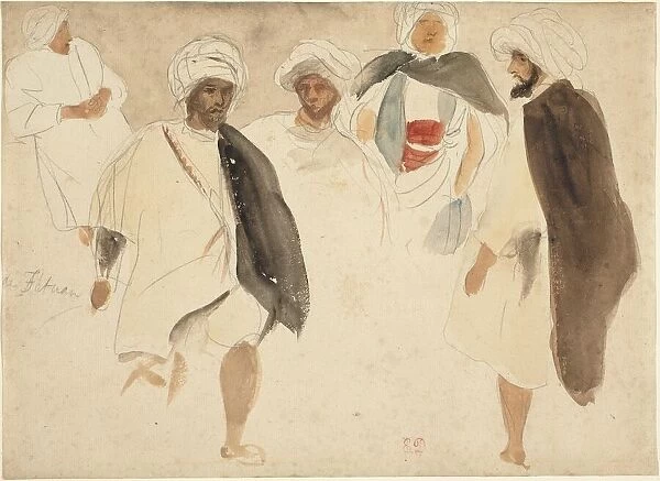 Study of Arabs. Creator: Eugene Delacroix