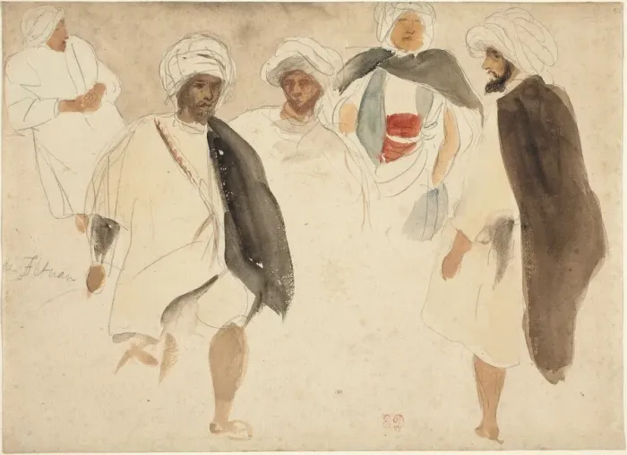 Framed Print : Study of Arabs. Creator: Eugene Delacroix Framed Print : Study of Arabs. Creator: Eugene Delacroix