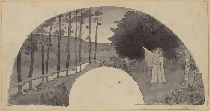 Framed Print : Study for an Archway, 1890 / 1897. Creator: Charles Sprague Pearce Framed Print : Study for an Archway, 1890 / 1897. Creator: Charles Sprague Pearce