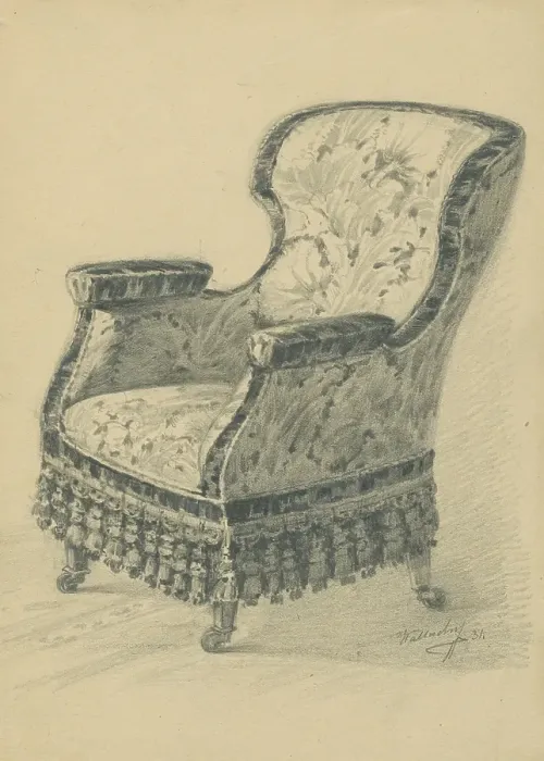 Framed Print : Study of an armchair, 1931. Creator: Eugen Wallachy Framed Print : Study of an armchair, 1931. Creator: Eugen Wallachy