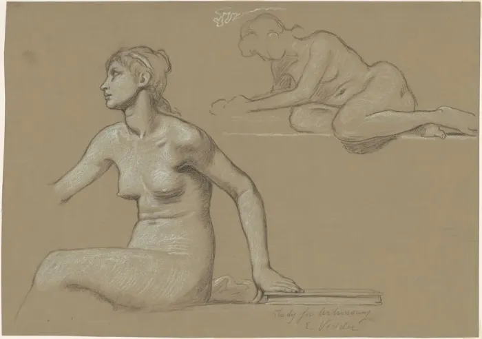 Framed Print : Study for Astronomy, 1892. Creator: Elihu Vedder Framed Print : Study for Astronomy, 1892. Creator: Elihu Vedder
