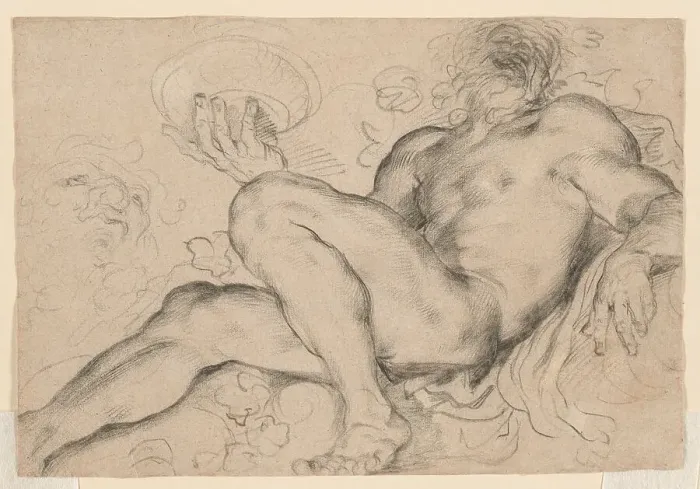 Framed Print : Study for Bacchus or Silenus, c.1664. Creator: Domenico Maria Canuti Framed Print : Study for Bacchus or Silenus, c.1664. Creator: Domenico Maria Canuti