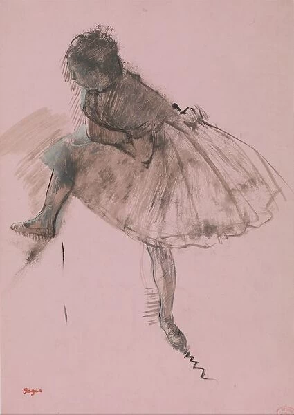 Study of a Ballet Dancer (recto); Two Studies of Dancers (verso), ca. 1873. Creator: Edgar Degas