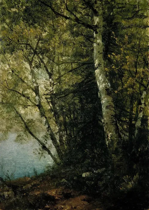 Framed Print : Study of Beeches, 1872. Creator: John Frederick Kensett Framed Print : Study of Beeches, 1872. Creator: John Frederick Kensett